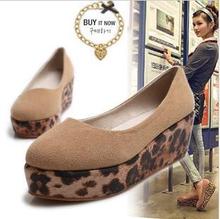 Hot Selling!Women New Arrival Leopard Thickening soles Flats,Fashion Girls latform Shoes,Free Shipping