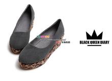 Hot Selling Women New Arrival Leopard Thickening soles Flats Fashion Girls latform Shoes Free Shipping