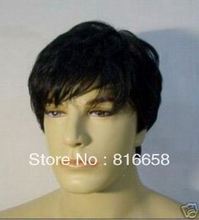 Free shipping@@healthy short black hair men’s synthesis wig