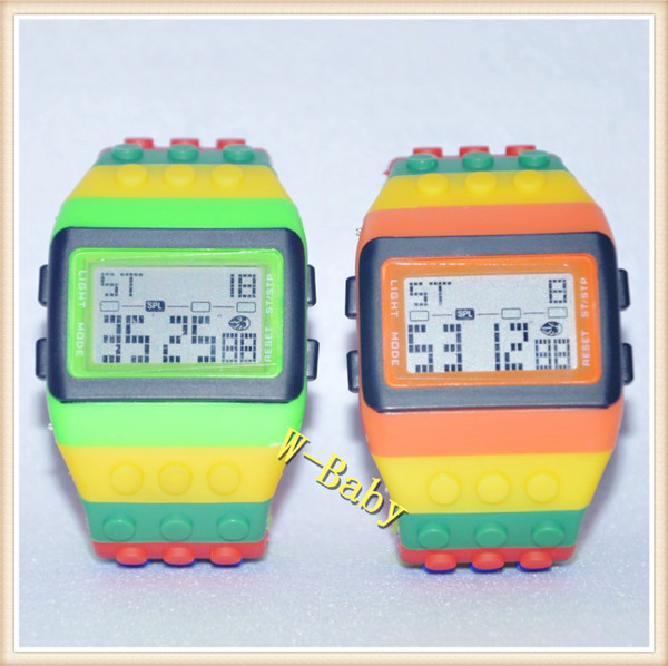 2013 New Hot sale LED rainbow watch lovers couples watch Nice Gift wrist electron watch,free shipping 5pcs/lot(China (Mainland))