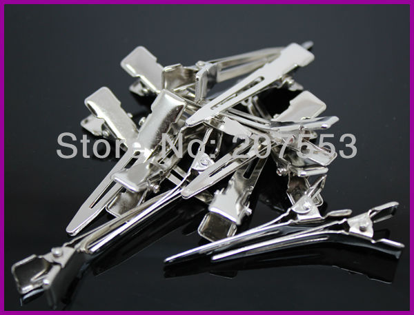 Free shipping 180PCS lot 45MM X 9MM Single Prong Alligator Clips Baby hair clips Girl Hair