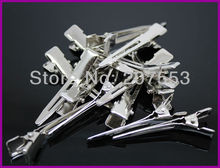 Free shipping 180PCS/lot 45MM X 9MM Single Prong Alligator Clips Baby hair clips Girl Hair Bows Fit Jewelry DIY