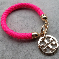 PUNK Leather Braid Charms NEON Bracelets 2013 NEW Lady Fashion Jewelry Bangles 7colors dropshipping free shipping T13032243