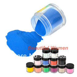 12pcs Mix Colors Acrylic Powder Dust Nail Art Power Set Free Shipping 6159(China (Mainland))