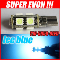 New color 50PCS 168 led bulb lights 12v T10 194  W5W 9 SMD Ice Blue for vw passat b6 CL0032#50H