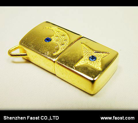 New golden Asteroid Sea Star 4gb flash drive(China (Mainland))