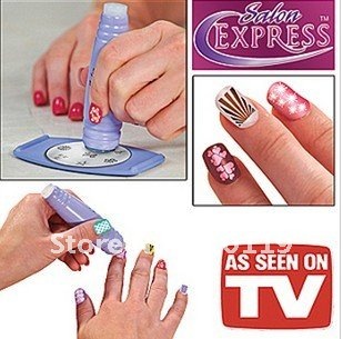 Salon Express get beautiful salon Nail Art Stamping Kit 1pcs/lot(China (Mainland))