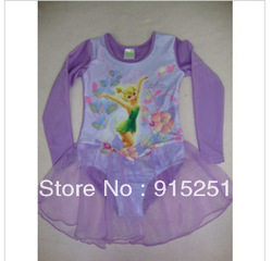 Free Shipping Girl Princess Tinkerbell Ballet Dance Dress Fairy Tutu Costume 3-6 Y(China (Mainland))