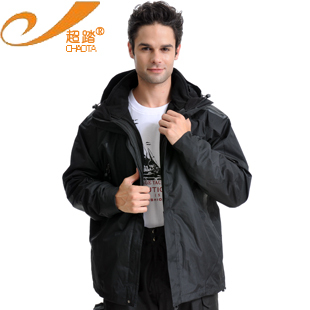 Outdoor sportswear windproof rainproof thermal male outdoor jacket liner the disassemblability twinset(China (Mainland))
