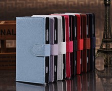 Low price Litchi Magnetic Clasp Card Wallet PU Leather Flip Case Cover for Nokia Lumia 920, Cell Phone Accessories Free Shipping