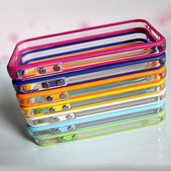 Free shipping Ultra Slim Transparent Mobile phone Bumper Frame 002 for iPhone4/4S Wholesale(China (Mainland))