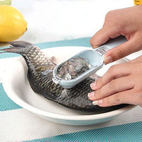 free shipping new easy self collect fish scale cleaner,fish scale scraper,scale scraping knife,brush