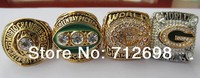 4pcs  1966 1967 1996 2010 Green Bay Packers SUPER BOWL CHAMPIONSHIP REPLICA RING size 11 best gift for fans DHL Free shipping