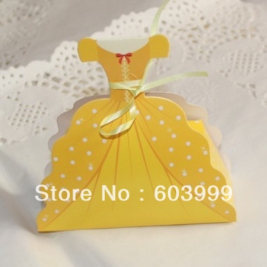 Free Wedding Dress Favor Box Template