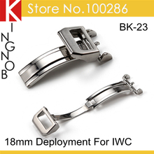 BK 23 316L Stainless Steel Brushed 18mm Deployment Buckle Clasp For IWC Big Pilot Butterfly Buckle