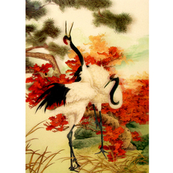 Free Shipping Cheap stereoed 3d series home hanging mural 3d hd decorative painting crane Disocunt Store(China (Mainland))