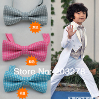 Wholesale Fashion Style kid's polka dot bowtie for boy wedding party 9.5*5CM Free Shipping 10pcs/lot