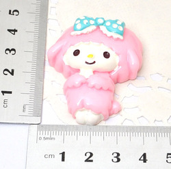 wholesale 2PCS little blue bow my Melody flatback resin accessory doll jewelry supplies for cell phone beauty[JCZL DIY Shop](China (Mainland))