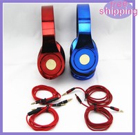 5pcs/lot New Arrival HD Headphones for electroplate middle studio 2 cables with controltalk hot selling factory sealed