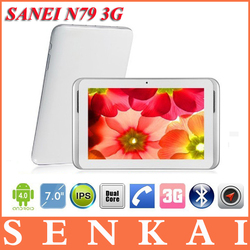 SANEI N79 7 inch IPS tablet pc 3g sim card slot buit-in 3g,gps,phone, android 4 0 Dual core and Dual camera free shipping(China (Mainland))