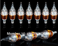 10 pcs/lot E14 3W 4W 5W 220V White/Warm White led candle bulbs lamp Super Bright Save Power free shipping