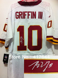 Redskin #10 Griffin III Jersey Elite Signature Jersey ,Cheap Mix Order Usa Football Jerseys Fast&Free Shipping!(China (Mainland))