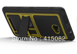 Silicone Stand Hard Armor Case For HTC 8X C620e Dual Color Design-Free Shipping(China (Mainland))