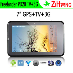 7inch Freelander PD20 Unicom 3G TV tablet phone with MTK6577 dual core 1GB/8GB Anolog TV Built in 3G Bluetooth GPS MID tablets(China (Mainland))