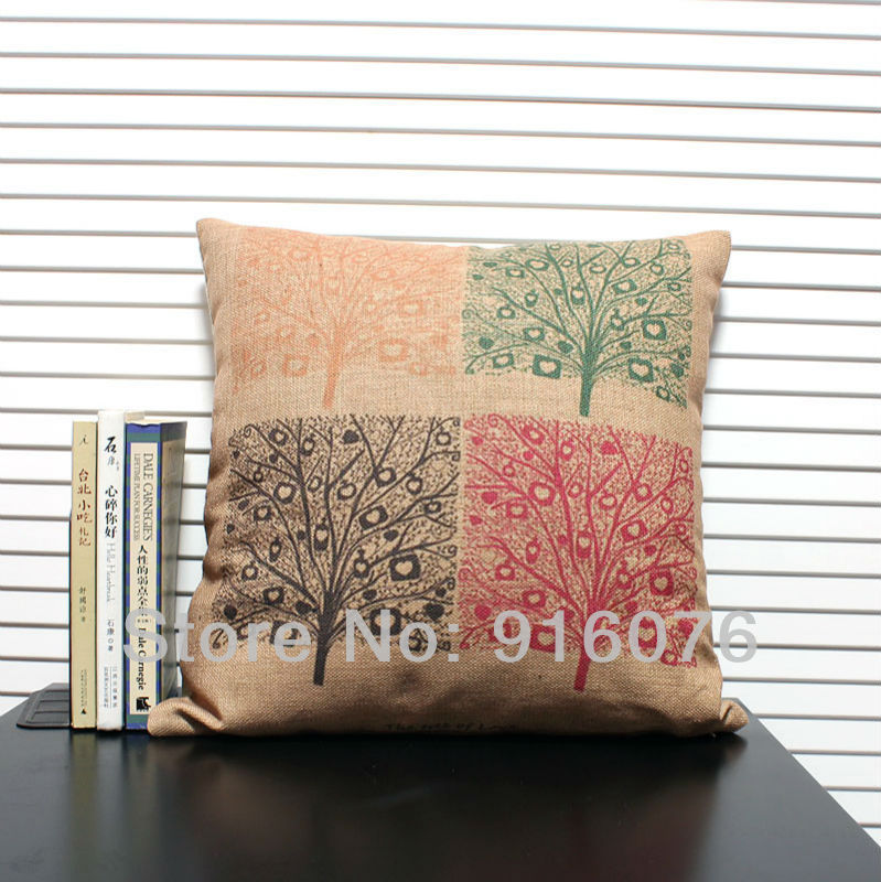 Northern Europe Style The tree of love designer cushion cover, 45x45cm square, Free shipping!(China (Mainland))