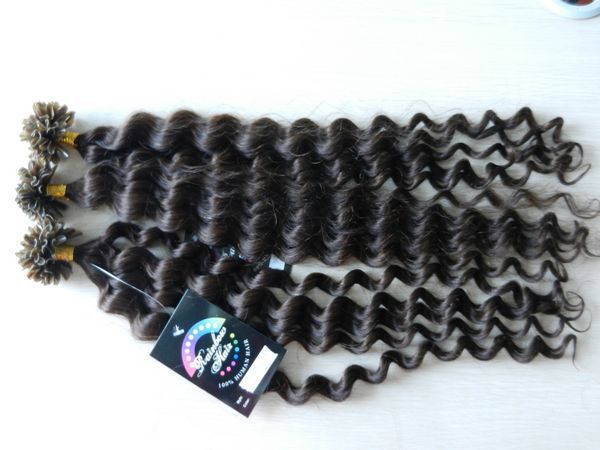 Remy human hair Nail prebonded extension PU tip stick extension 4# 24" 0.5g/s 5pcs/lot free shipping(China (Mainland))