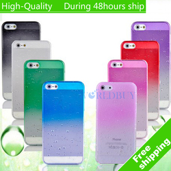 High Quality 3D Ultra Thin Water Raindrop Back Hard Case Cover Skin For iPhone 5 5G 5th Free Shipping UPS DHL HKPAM CPAM(China (Mainland))