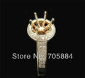 6mm ROUND DIAMOND SOLID 14k WHITE GOLD SEMI MOUNT ENGAGEMENT RING SETTING