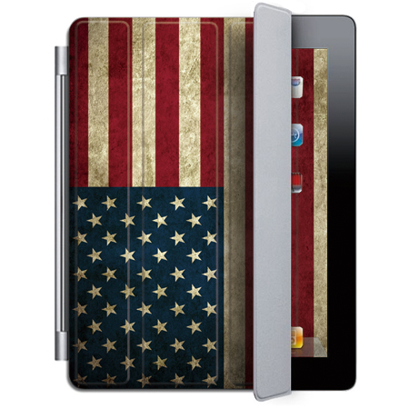 The novelty of the 2013 new item New for ipad uuv 2 3 4 mini for sm art cover holster protective cover american flag(China (Mainland))