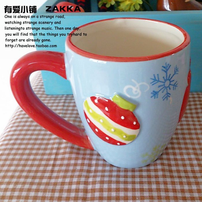Zakka home ceramics tableware christmas glass coffee cup(China (Mainland))
