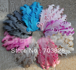 Free Shipping feather ornaments Curly Feather Pads Nagorie Curled Feather Pad Accessories DIY findings(China (Mainland))