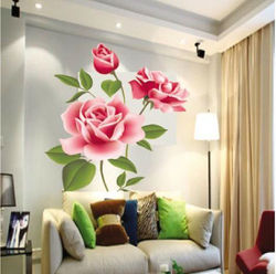 BEST SELLER Removable Wall Vinyl Decal Art Rose Flower DIY Home Decor Wall Sticker YHF-0111(China (Mainland))