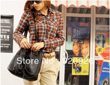 Chic Metallic Skull Head Synthetic Leather Bucket Haversack Handbag Shoulder Bag ABG038