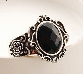 free shipping 30pcs vintage white carve patterns designs woodwork black mirror finger ring rings jewelry nayoo