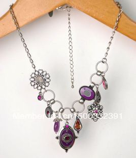 Min.order is $15 (mix order) Fashion jewelries,purple color matching,natural stones with diamond water drops(China (Mainland))