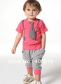 Retail summer set boys little kids clothing baby boy cotton top+harem pants with SanFrancisco USA  sets clothes Free Shipping