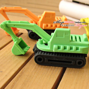 mix order(min 15$)free shipping Cartoon excavator engineering car eraser toy eraser(China (Mainland))