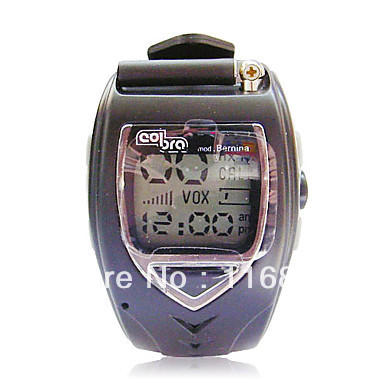 2PCS Free shipping 22 Channels Sliver Wrist Watch Style Walkie Talkie with Big Backlight LCD Screen