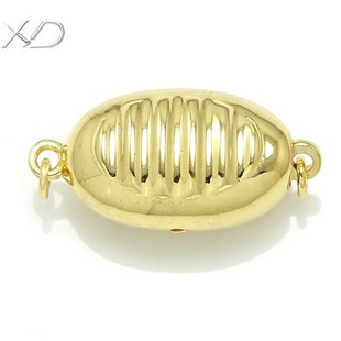 XD GB304C 925 sterling silver precious corrugated box clasps 18K gold plated jewelry toggle clasp(China (Mainland))