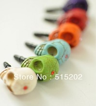 P014_2013 fashion personality skull dust plugs factory direct mobile phone accessories / ear phone jack plug FREE SHIPPING