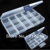 15 Grid Removable Plastic Storage Organizer Boxes Cosmetic Jewelry Pill Box Case 17.8*10.5cm  0163(China (Mainland))