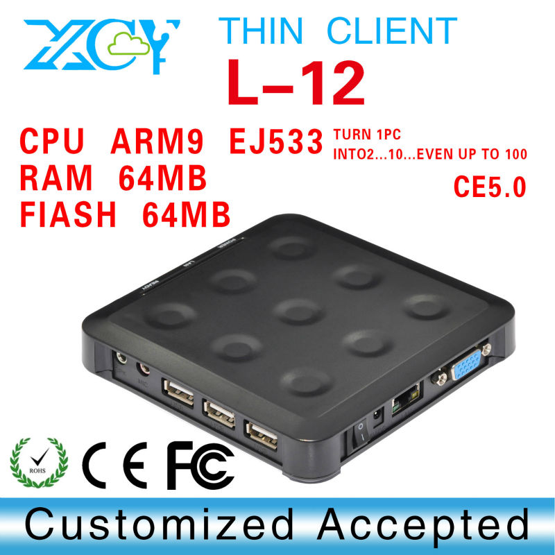 INCTEL 2012 Thin Client Net Computer PC Station with Win CE 5.0 Embedded Support Win Vista/Linux/XP with Black Color(China (Mainland))