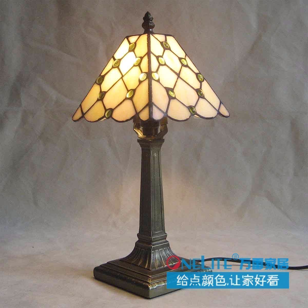 2012 hot sell Bead 8 tiffany lighting bedroom lamp desk lamp free shipping(China (Mainland))
