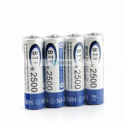 4 x New 2500mAh 1.2V AA Ni-MH Rechargeable Battery A10324(China (Mainland))