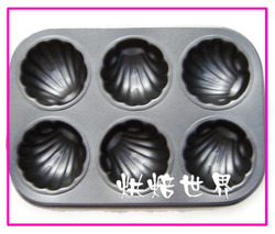 Diy6 round shell non-stick cake mould egg tart mold pudding mold baking mould(China (Mainland))