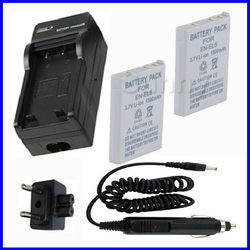 Battery 2-Pack + Charger for Nikon EN-EL5, MH-61 and Coolpix P80,P90,P100,P500, P510, P520, P5000,P5100,P6000,S10 Digital Camera(China (Mainland))